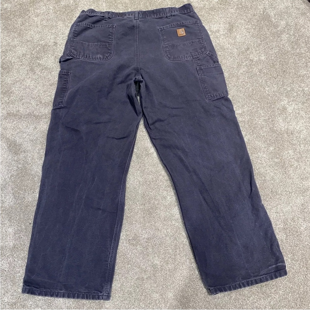 Carhartt Gray Dungaree Fit Canvas Pants B11 PTB‎ Men’s 40 X 32 Workwear … - Picture 2 of 7